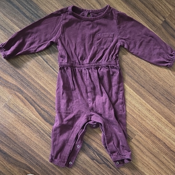 Old Navy Purple Button Romper Size 6-12M - Picture 1 of 3